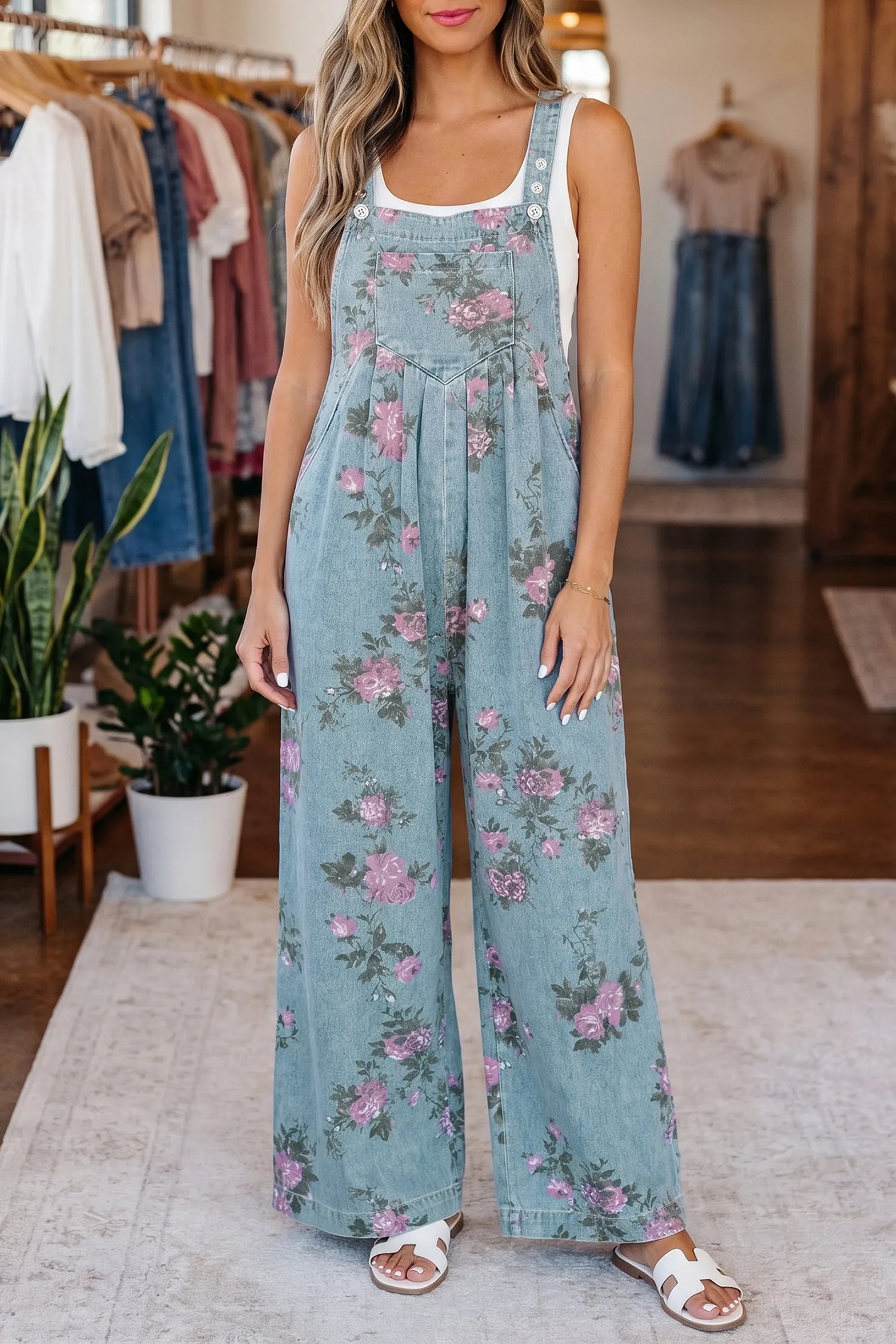 Olivia Waist Wide Leg Jumpsuit sold by Threaded Pear product image thumbnail 3