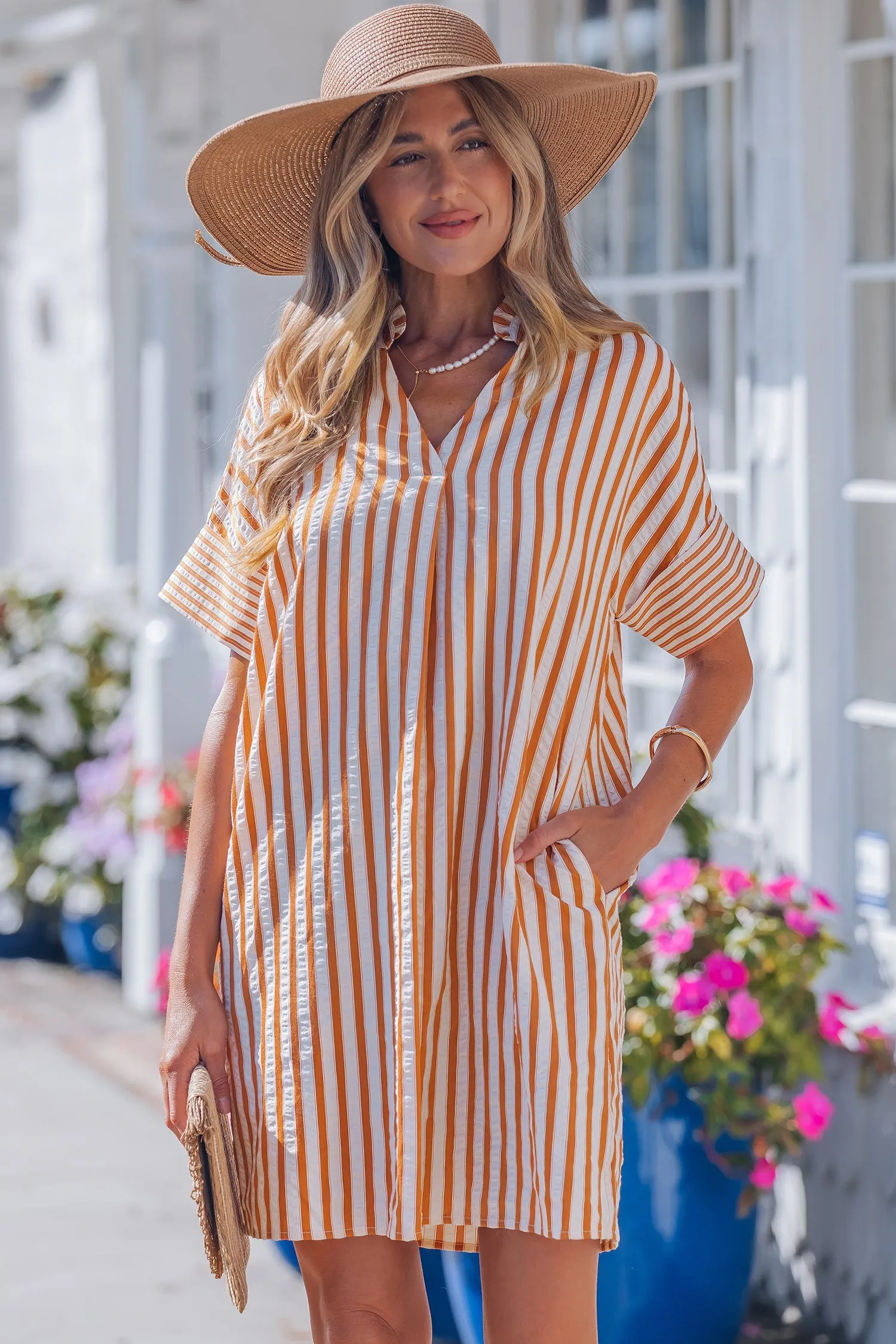 Darcy Cuffs Shift Mini Dress sold by Threaded Pear product image thumbnail 3