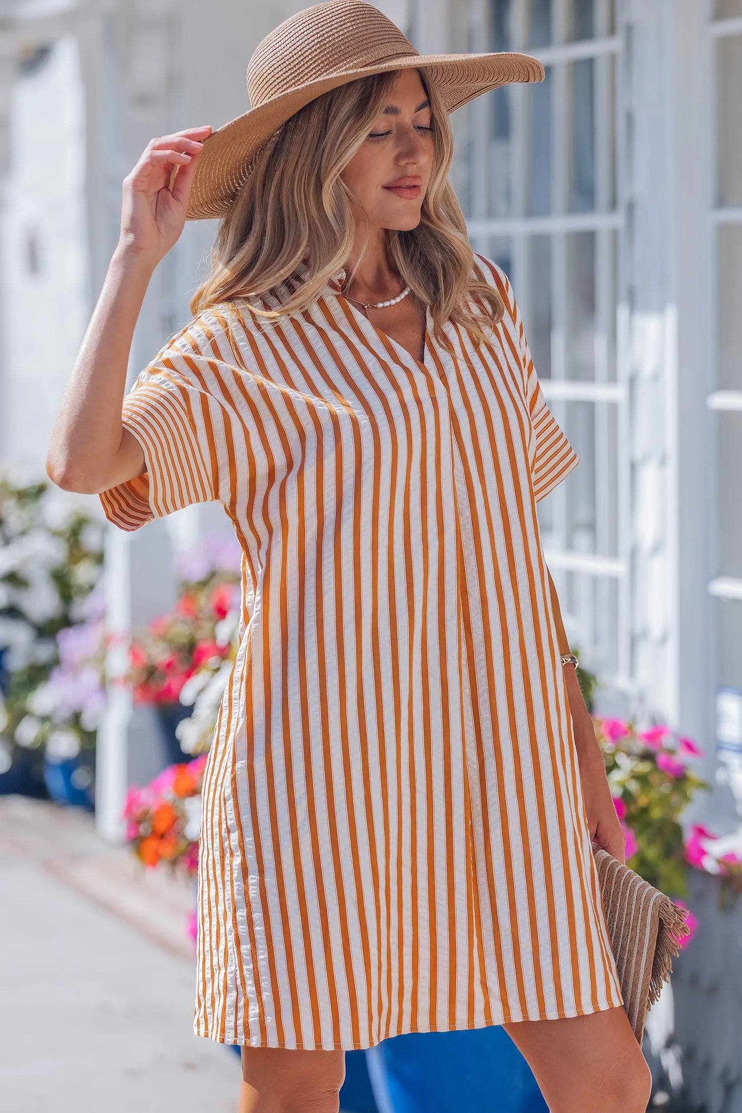 Darcy Cuffs Shift Mini Dress sold by Threaded Pear product image thumbnail 4