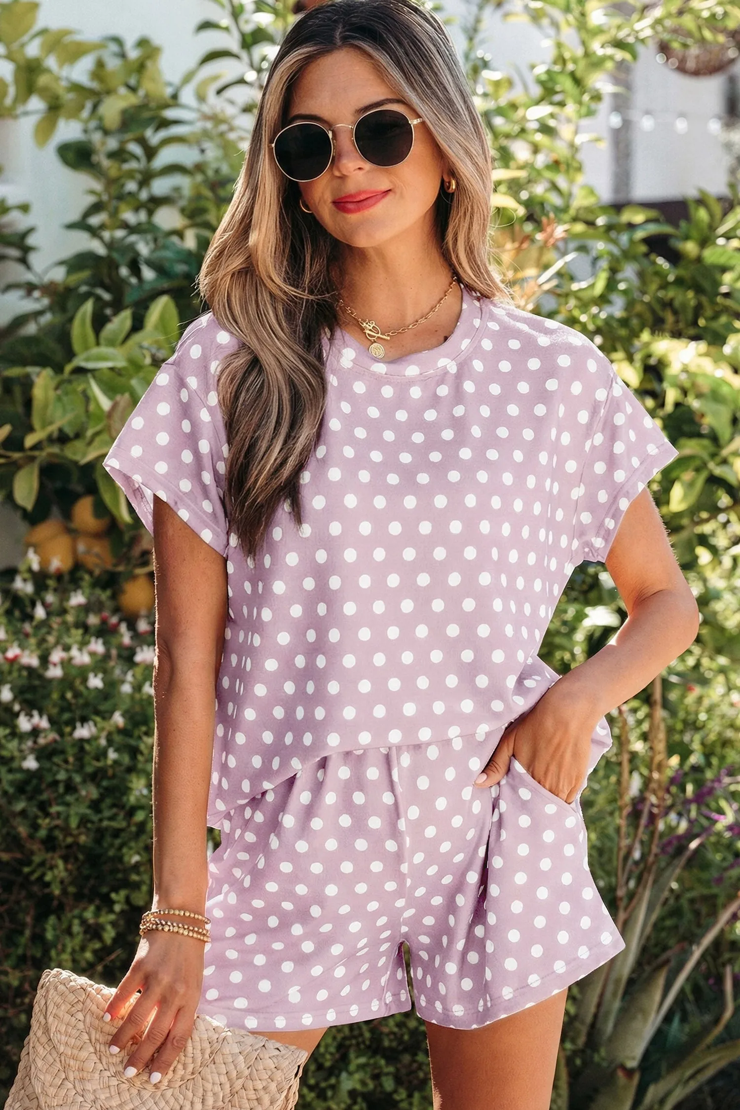 Kaiya Dot Print Short Set sold by Threaded Pear product image thumbnail 3