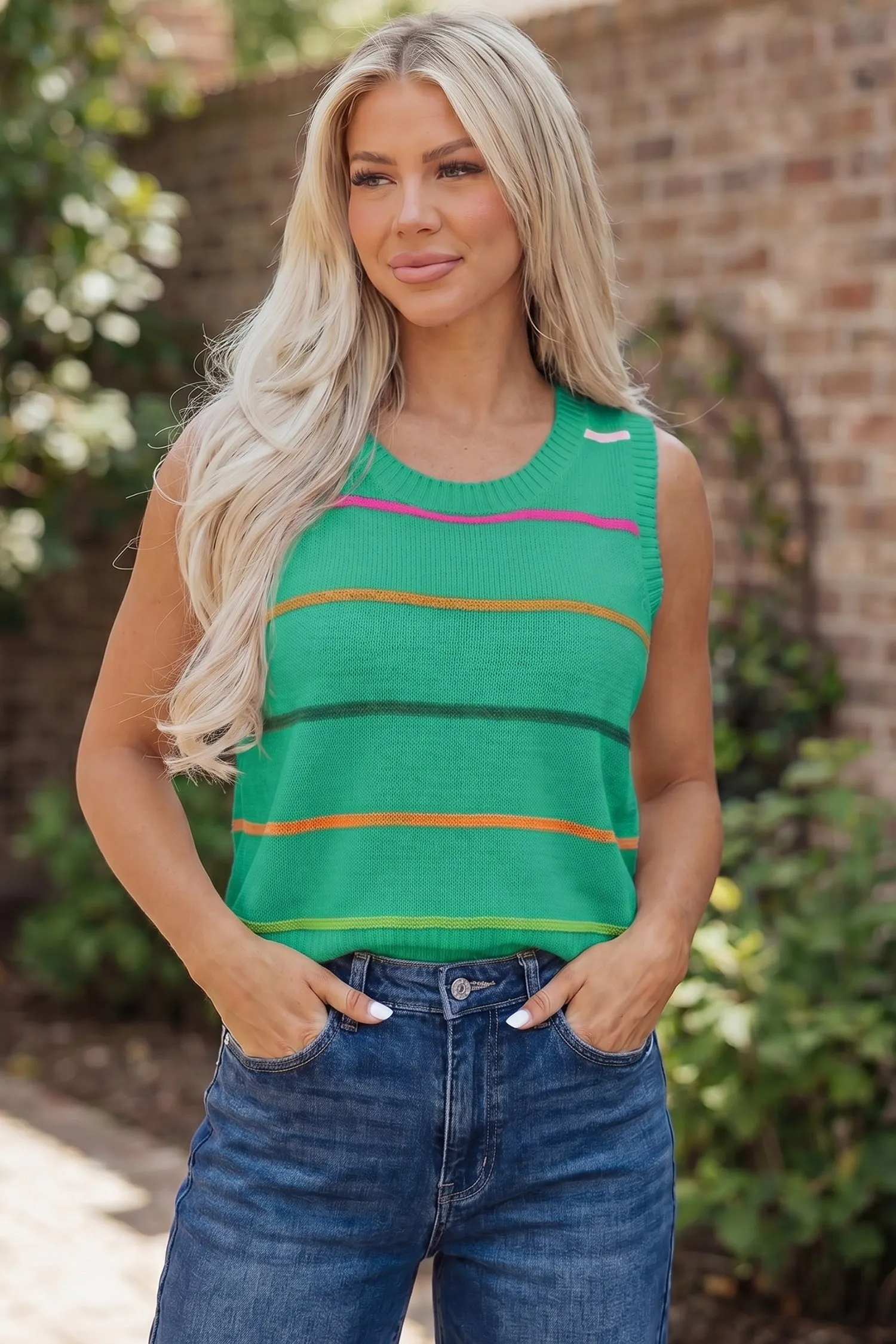Gracie Stripe Knitted Sweater sold by Threaded Pear