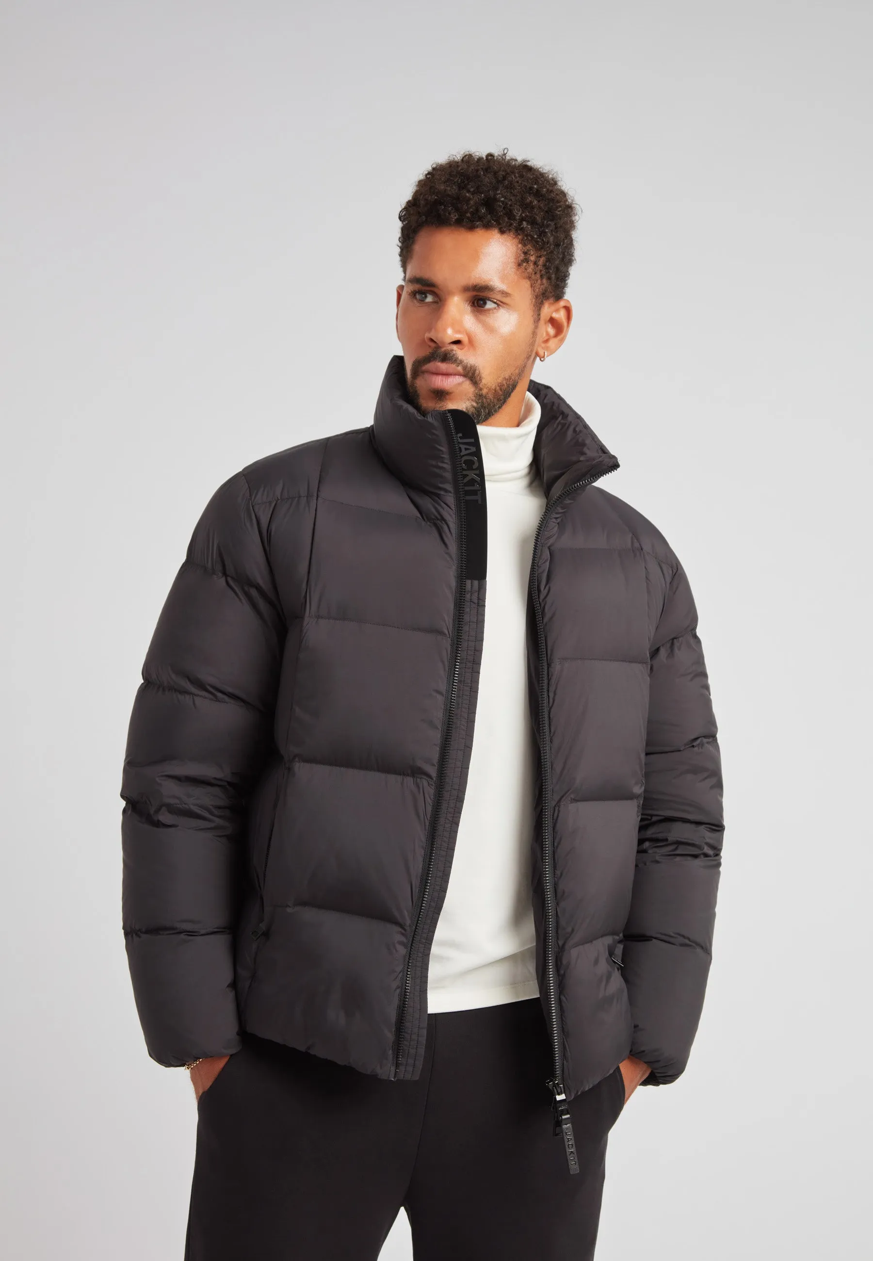 Cloud Lightweight Puffer Racer Jacket Black sold by JACK1T product image thumbnail 3