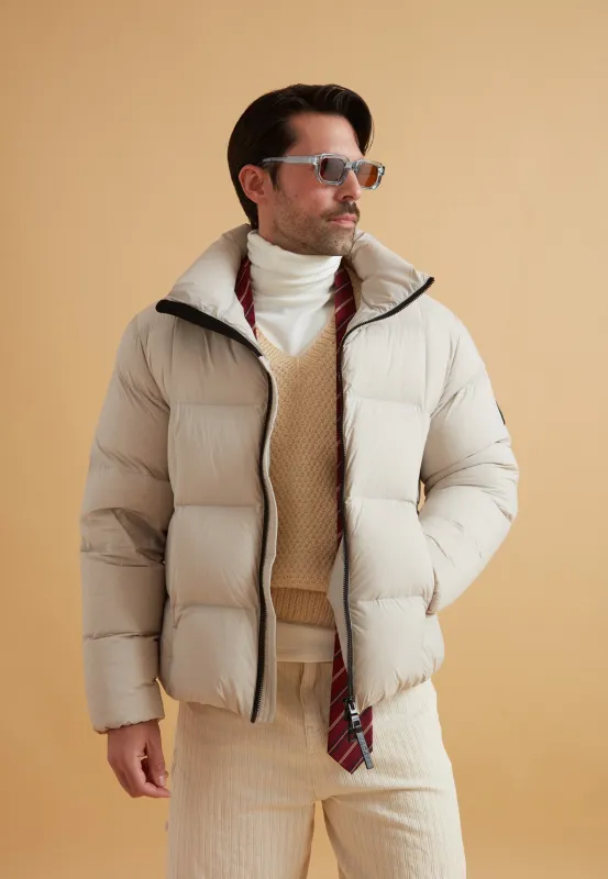 Cloud Lightweight Puffer Racer Jacket Stone sold by JACK1T