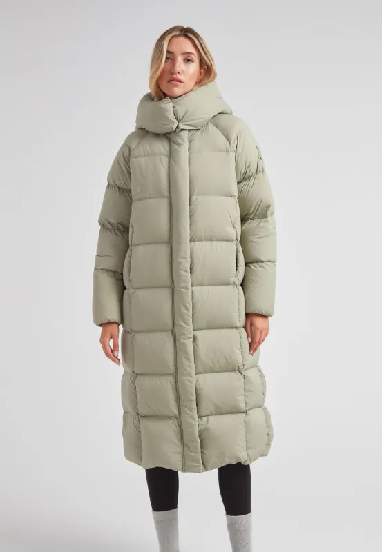 Cloud Ultra Long Down Puffer Coat Sage sold by JACK1T