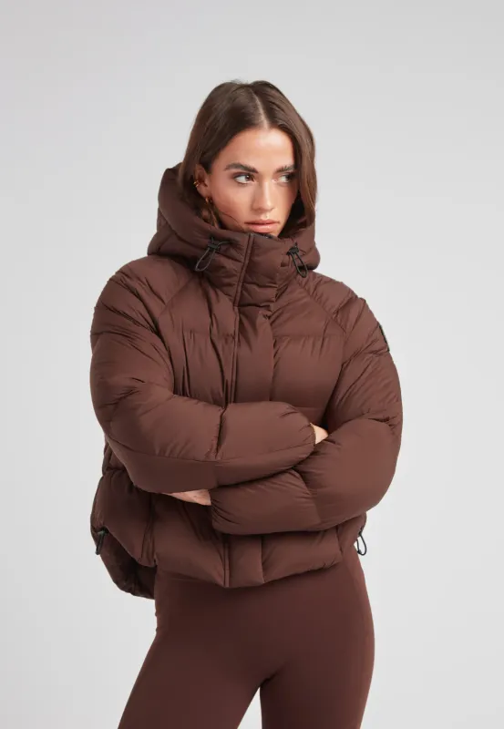 Cloud Crop Down Puffer Jacket Mocha sold by JACK1T