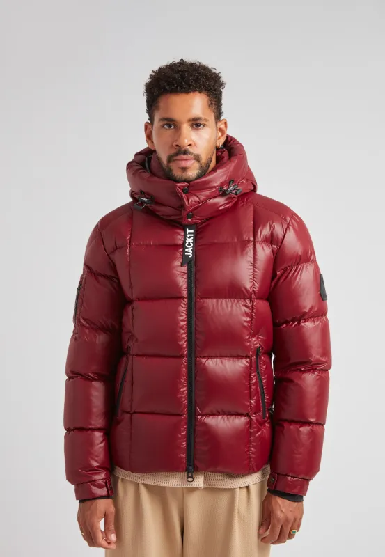 EZ Boxed Puffer Racer Jacket Lux Red sold by JACK1T
