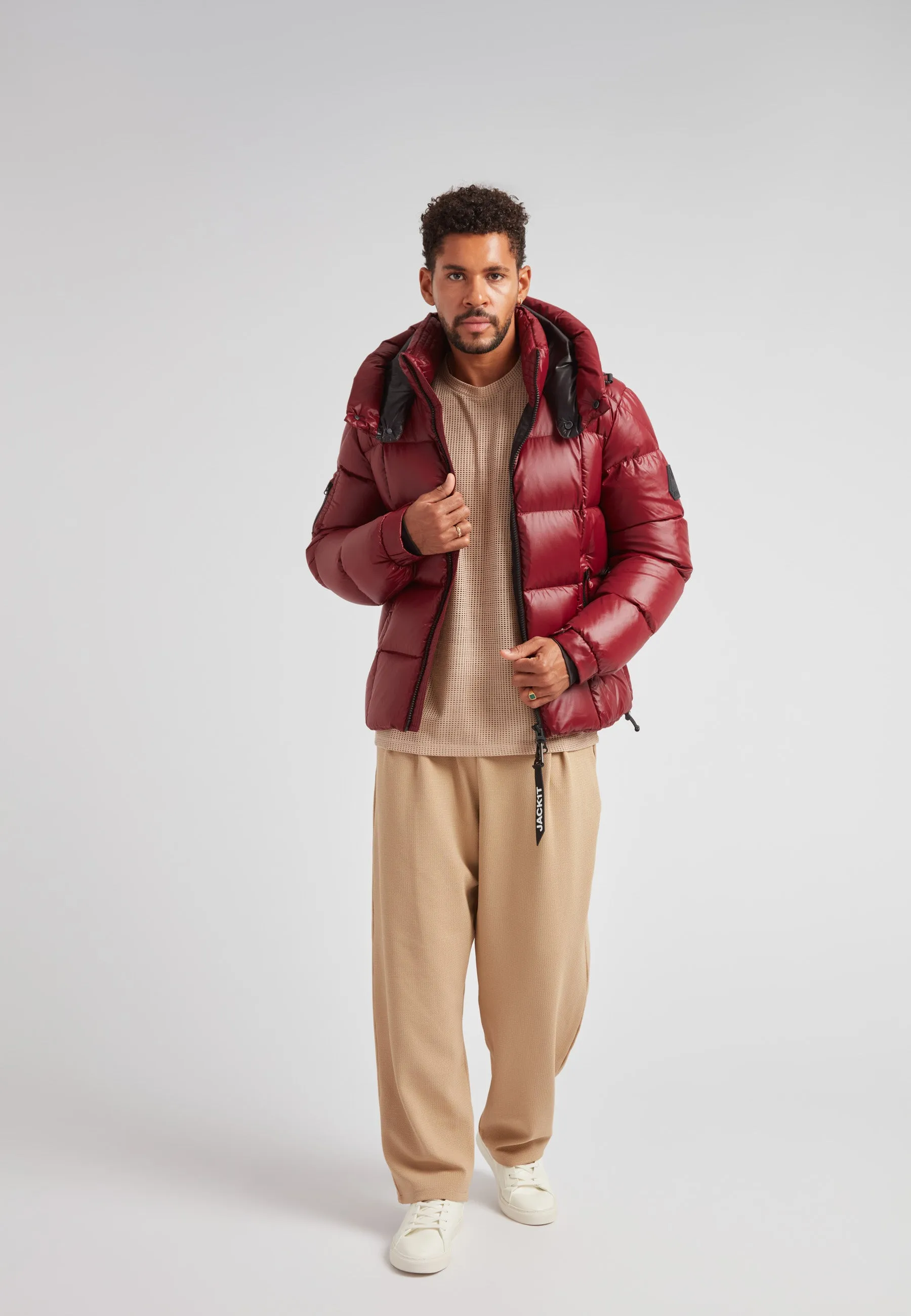 EZ Boxed Puffer Racer Jacket Lux Red sold by JACK1T product image thumbnail 5