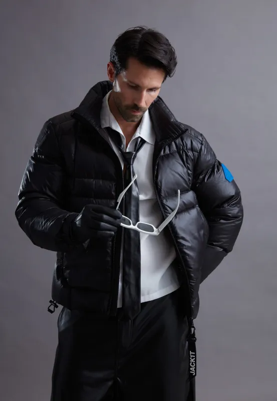 EZ Boxed Funnel Puffer Jacket Lux Black sold by JACK1T