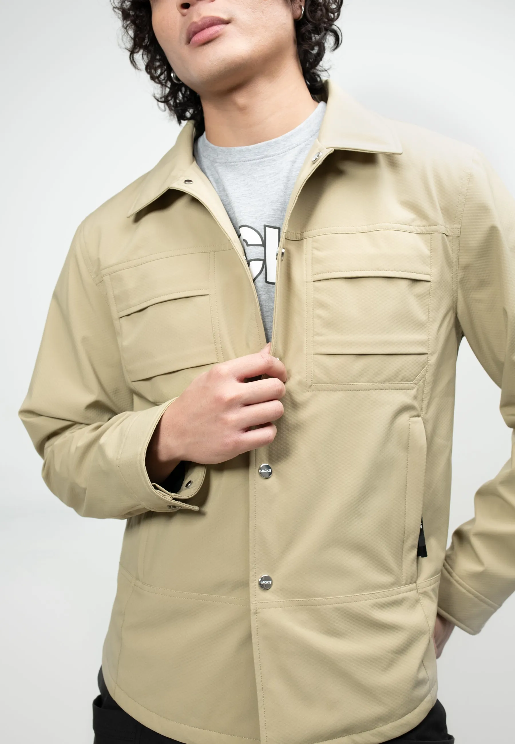 Eden Shirt Jacket Sand sold by JACK1T product image thumbnail 5