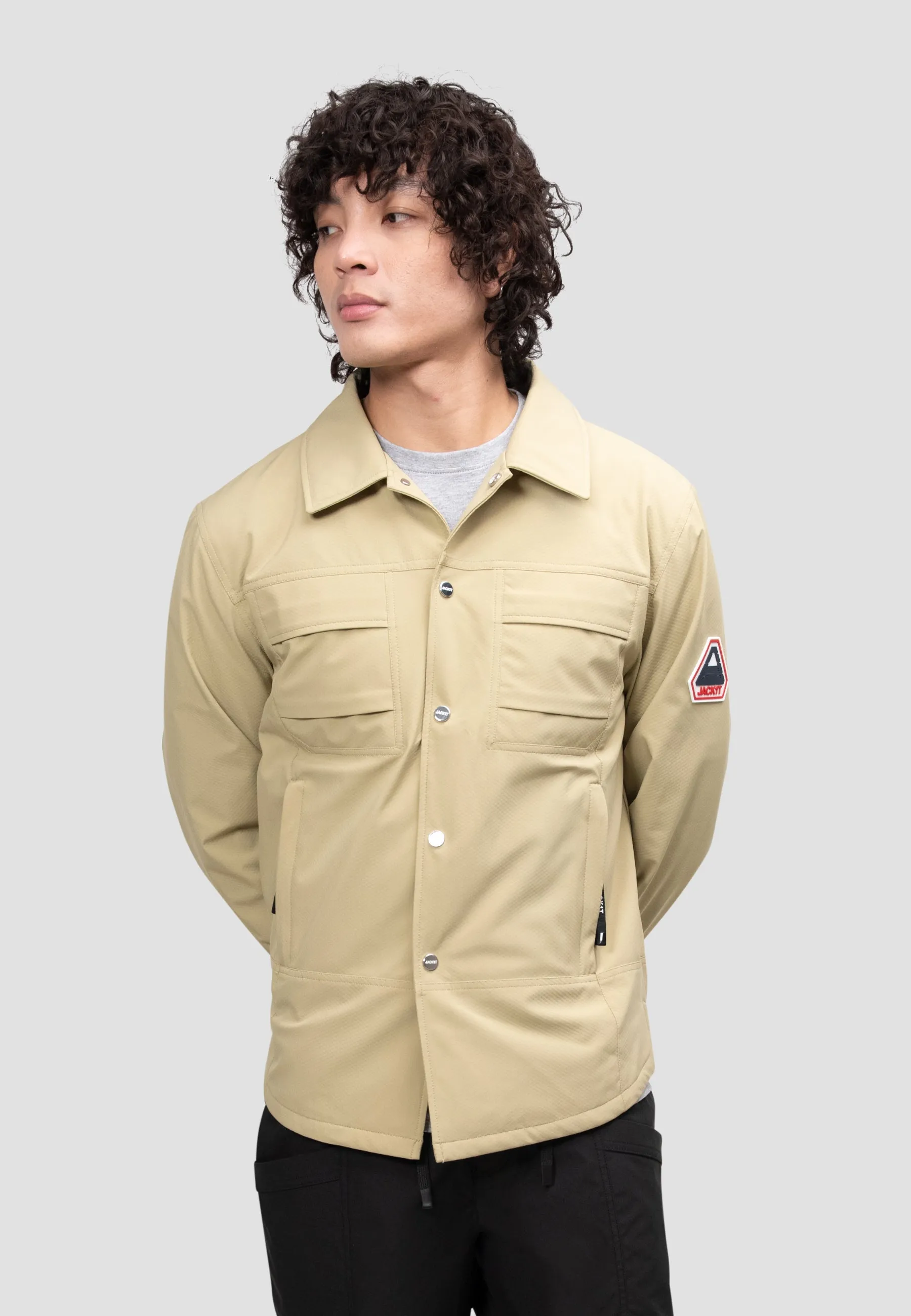 Eden Shirt Jacket Sand sold by JACK1T