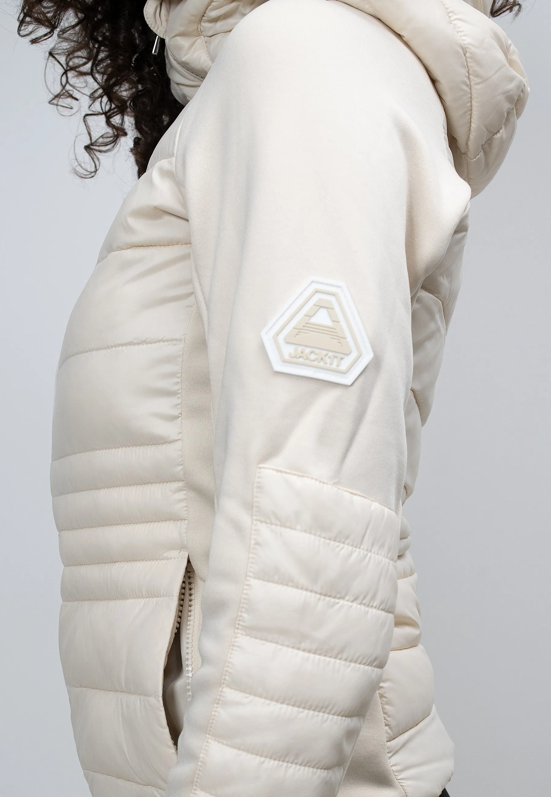 Calypso Hybrid Hooded Jacket Cream sold by JACK1T product image thumbnail 5