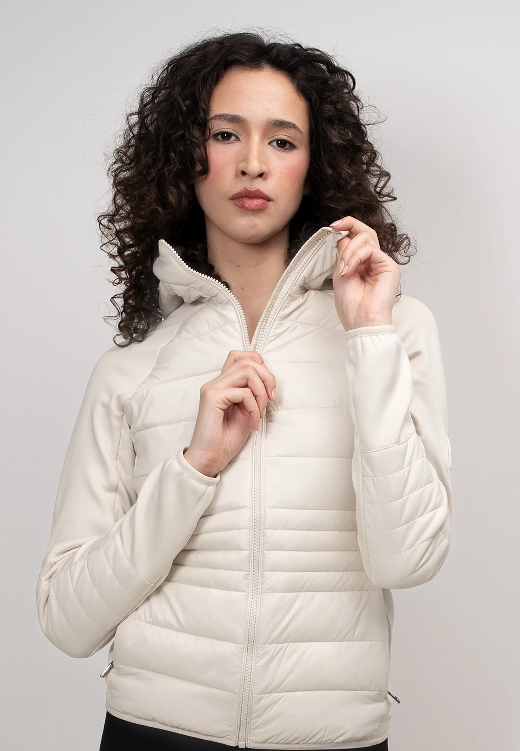Calypso Hybrid Hooded Jacket Cream sold by JACK1T