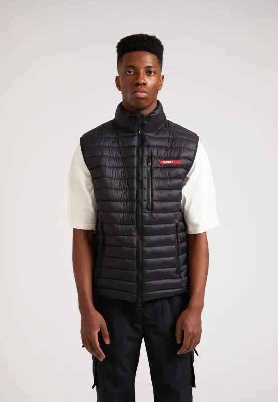 SATEL1TE Lightweight Puffer Gilet 2.0 Black made by JACK1T