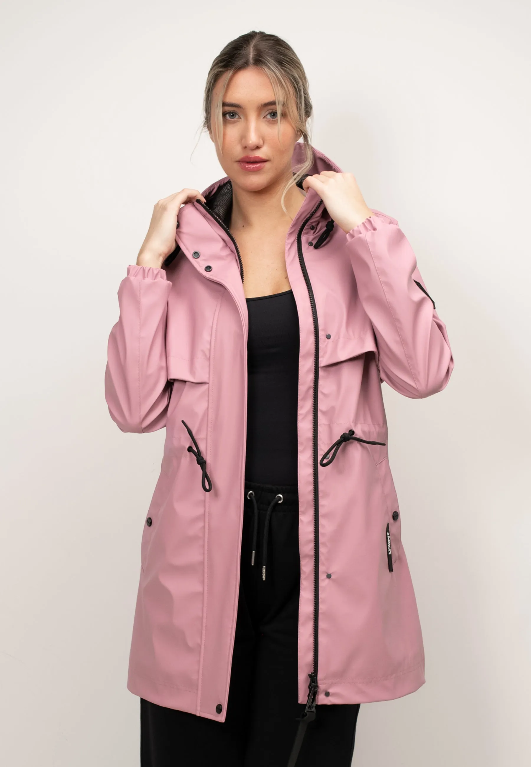 Aurora Raincoat with Cape Dusty Pink sold by JACK1T