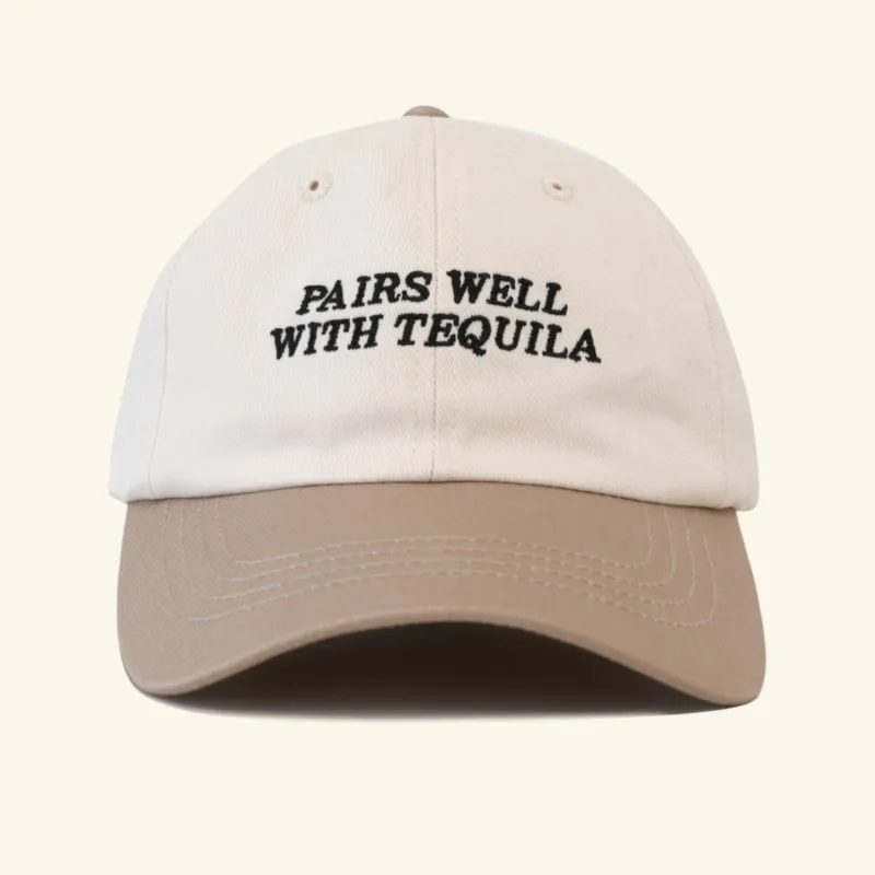 Pairs Well Dad Hat - Bone/Sand sold by Motel Margarita
