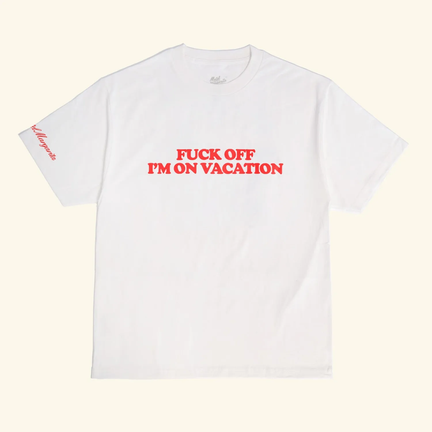 Vacation Tee - White sold by Motel Margarita