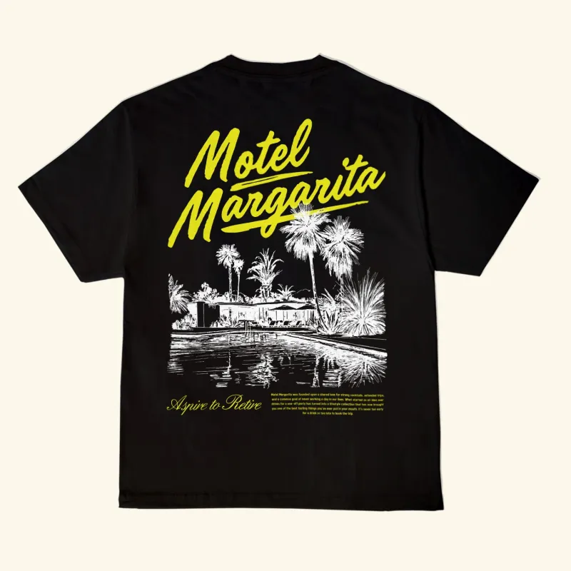 Poolside Tee - Black sold by Motel Margarita