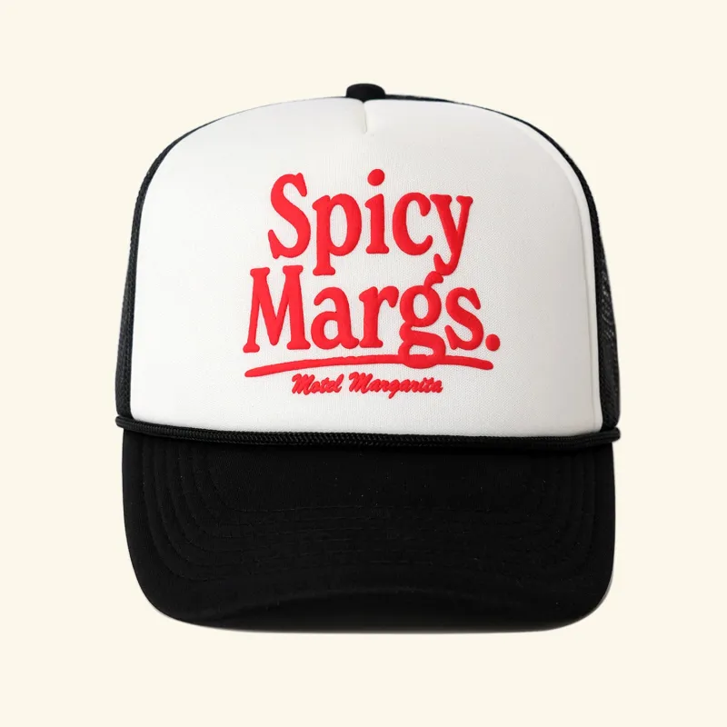 Spicy Margs Trucker - Bone/Black sold by Motel Margarita