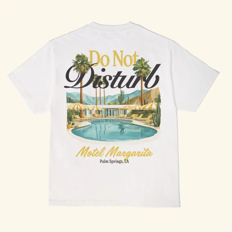 Do Not Disturb Tee - White sold by Motel Margarita