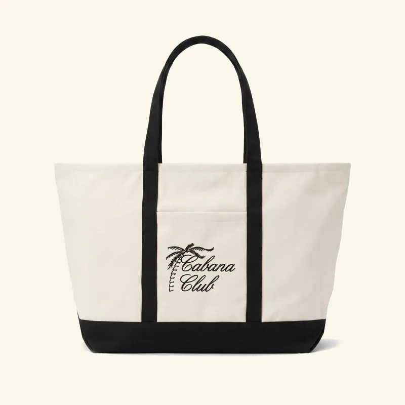 Cabana Club Tote - Natural/Black made by Motel Margarita