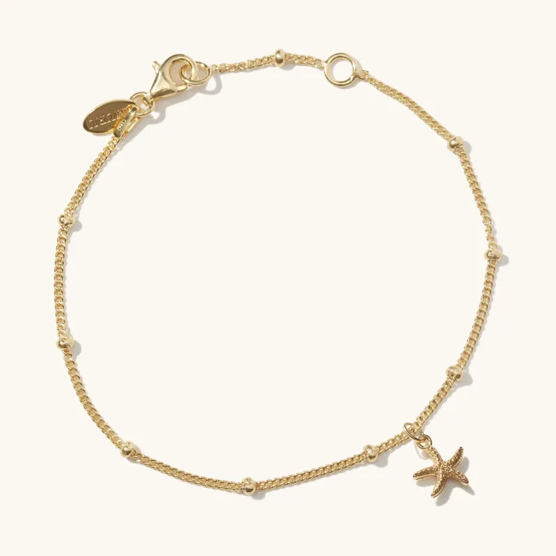 Mini Starfish Bracelet Gold sold by Muru