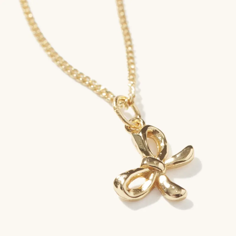 Bow Necklace Gold sold by Muru