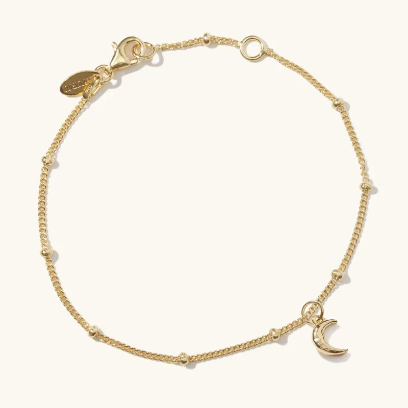 Tiny Moon Bracelet Gold sold by Muru