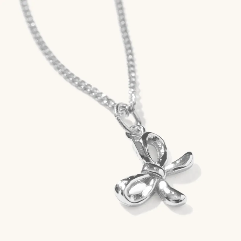 Bow Necklace Silver sold by Muru