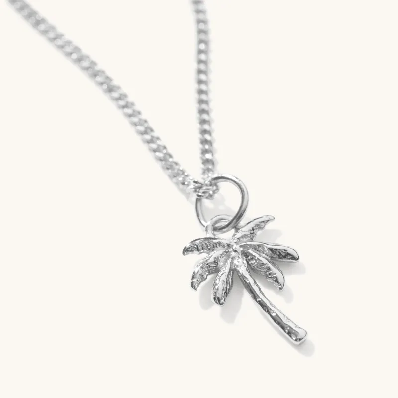 Palm Tree Necklace Silver sold by Muru