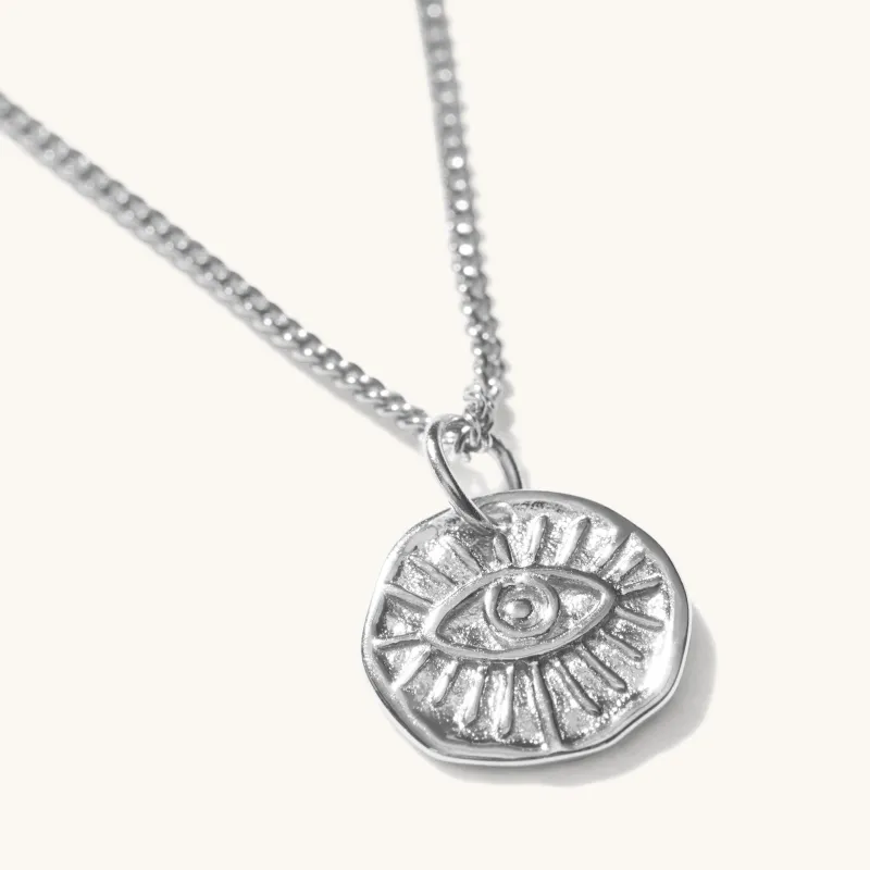 Evil Eye Necklace Silver sold by Muru