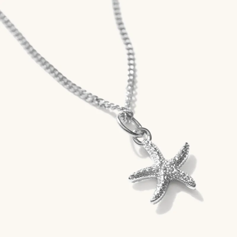 Mini Starfish Necklace Silver sold by Muru