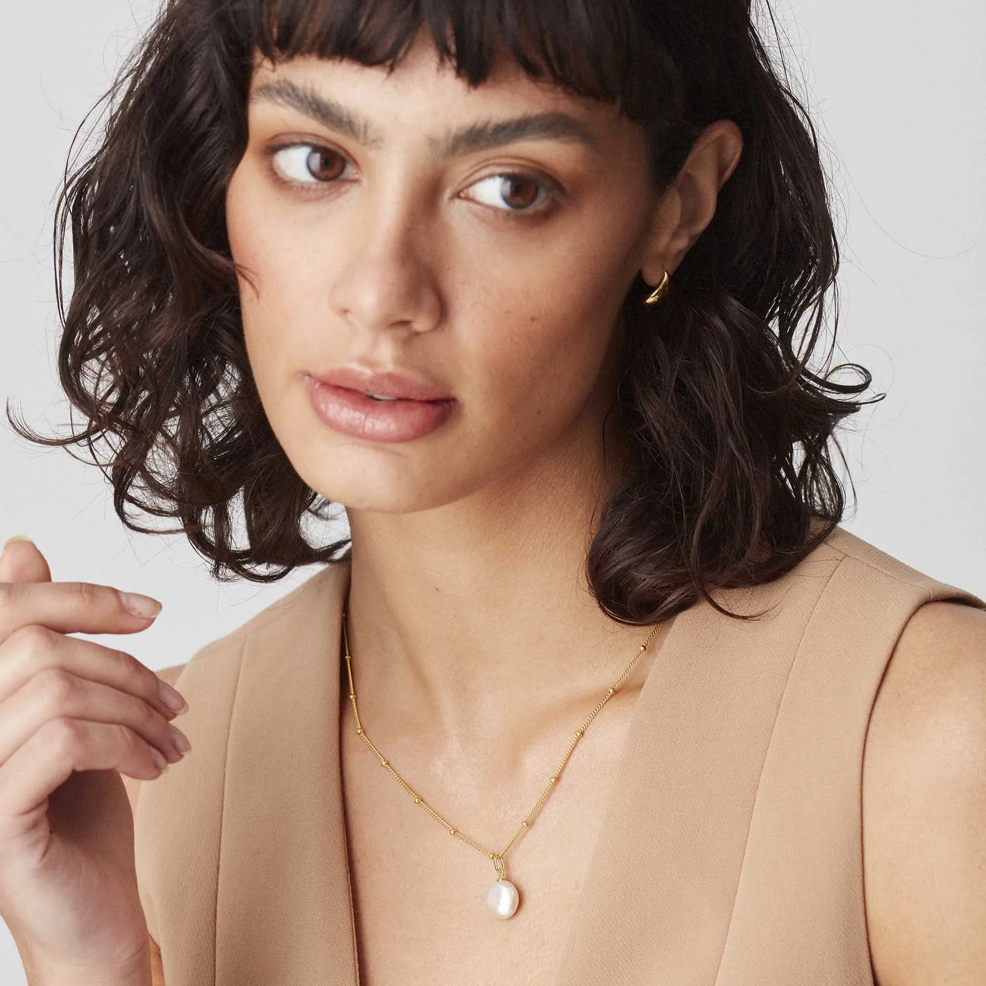 Round Pearl Necklace Silver sold by Muru product image thumbnail 3