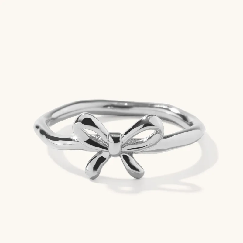 Bow Ring Silver sold by Muru