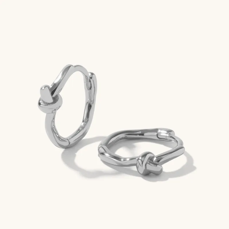 Eternity Knot Hoops Silver sold by Muru
