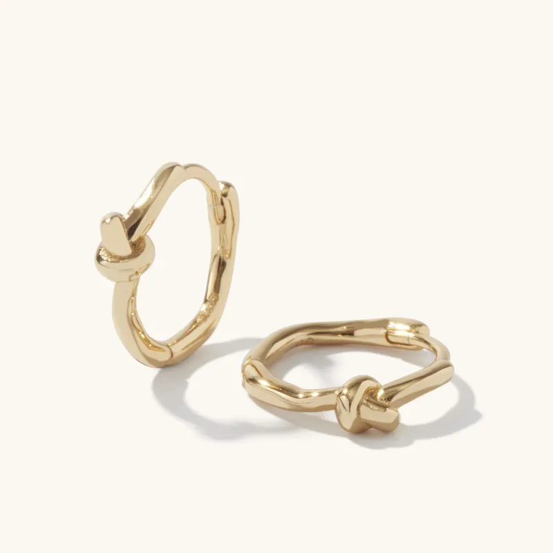 Eternity Knot Hoops Gold sold by Muru