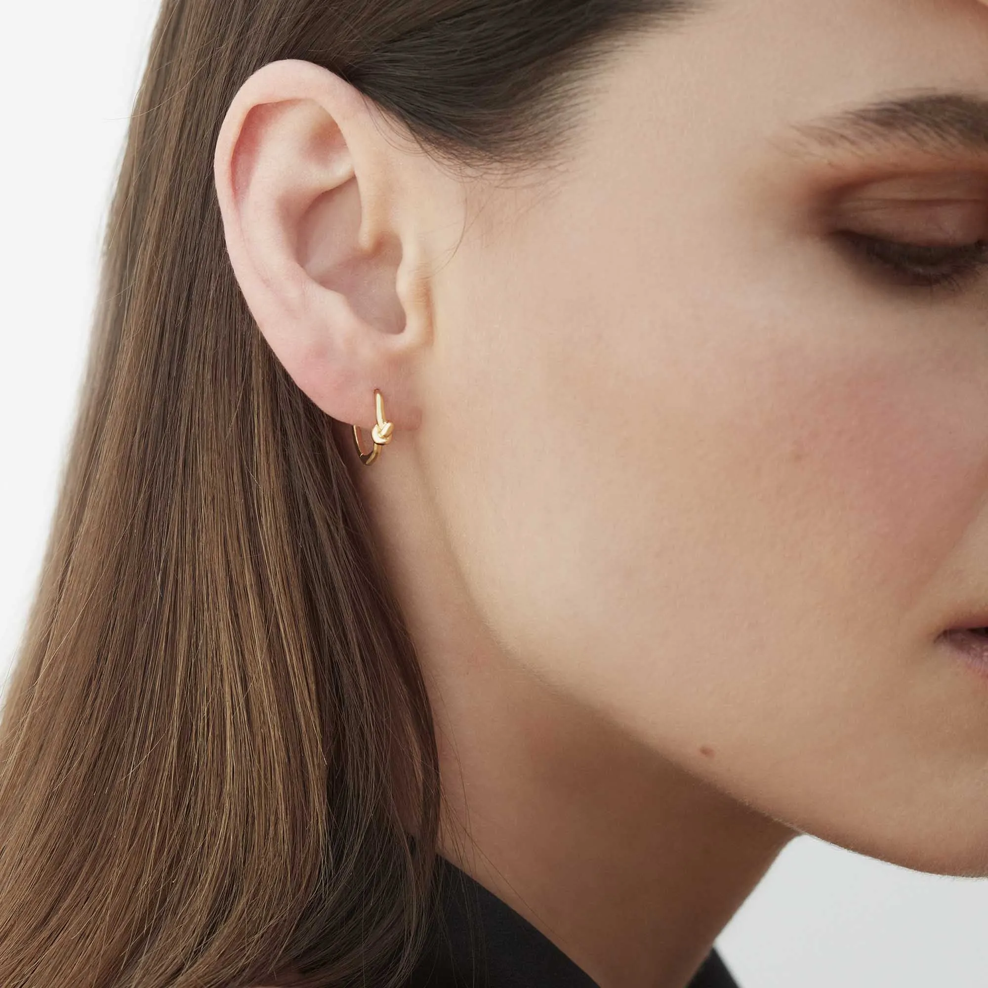 Eternity Knot Hoops Gold sold by Muru product image thumbnail 4