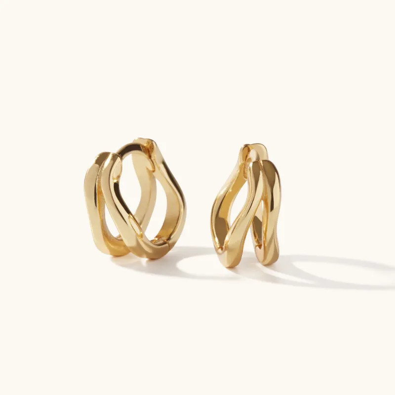 Wavy Hoops Gold sold by Muru