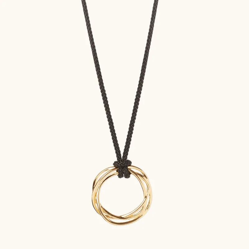 Karma Circle Cord Necklace Gold sold by Muru
