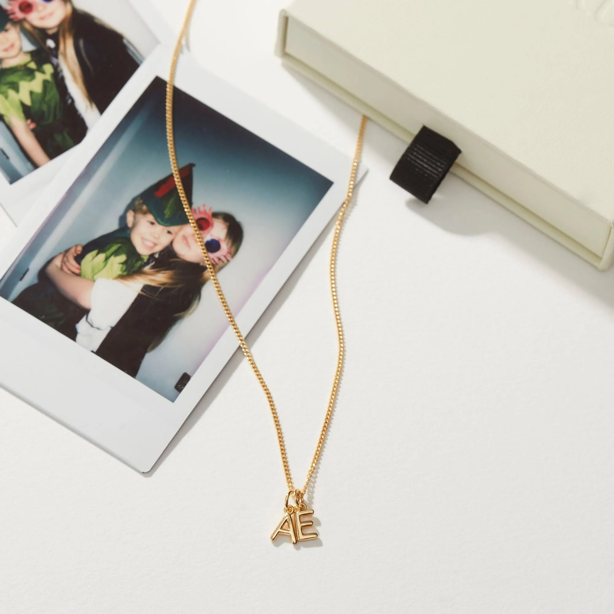 Mini Double Letter Necklace Gold sold by Muru product image thumbnail 5