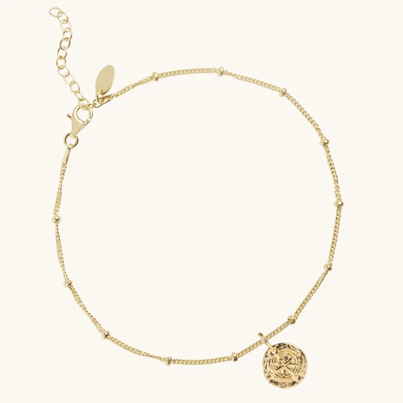 Guiding Star Anklet Gold sold by Muru