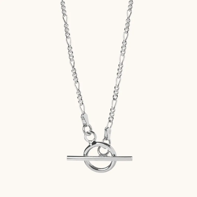 T Bar Figaro Necklace Silver sold by Muru
