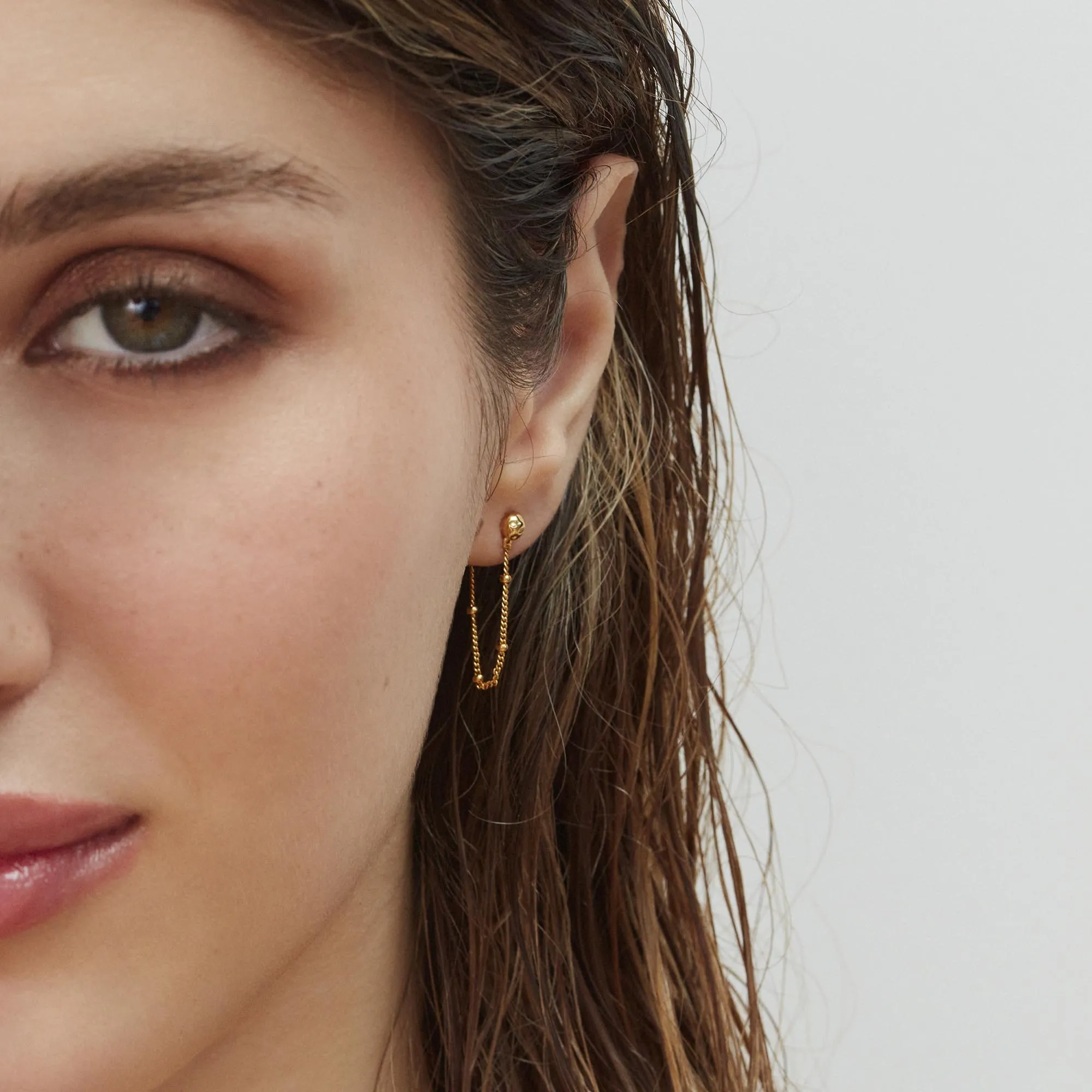 Lume Chain Earrings Silver sold by Muru product image thumbnail 3