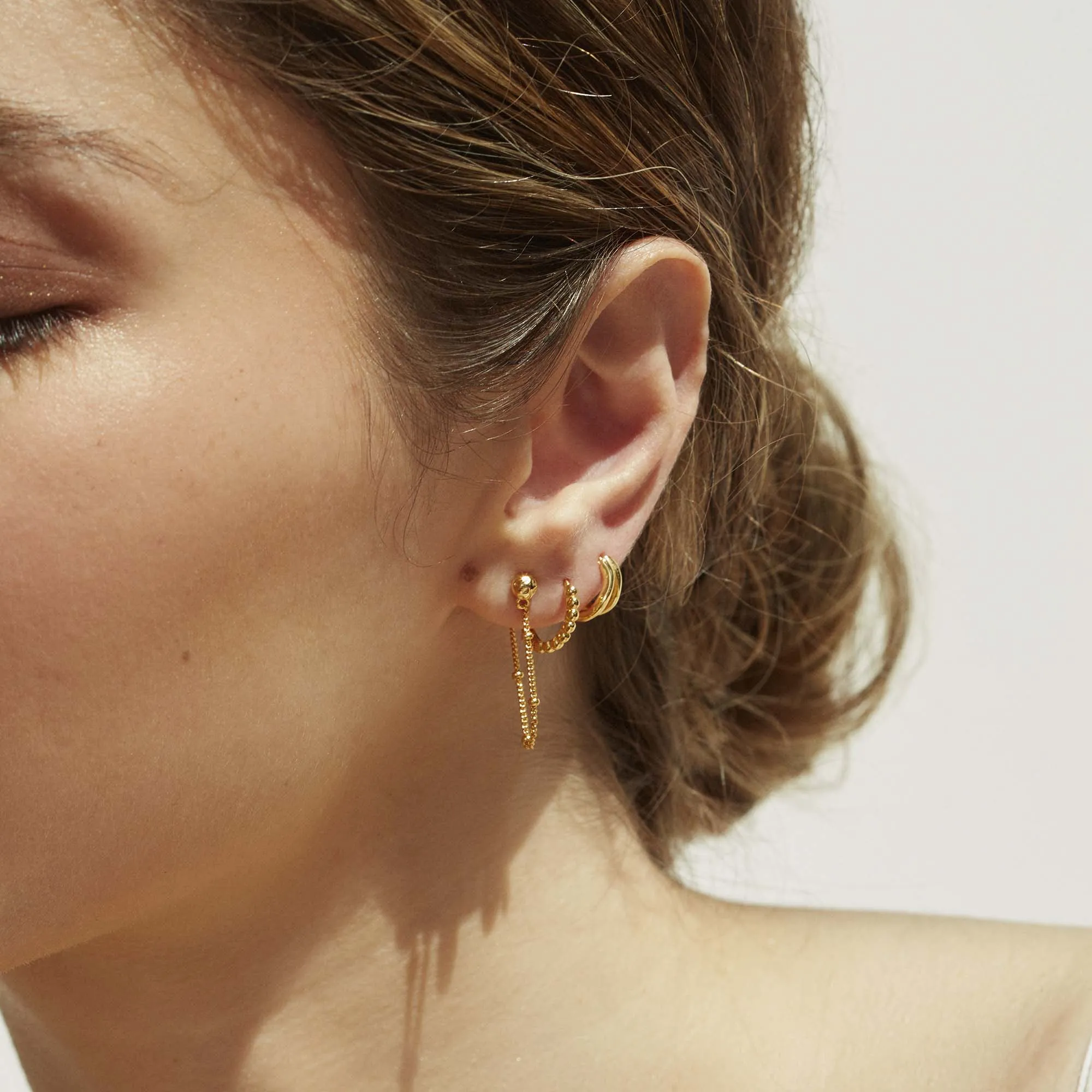 Lume Chain Earrings Silver sold by Muru product image thumbnail 2
