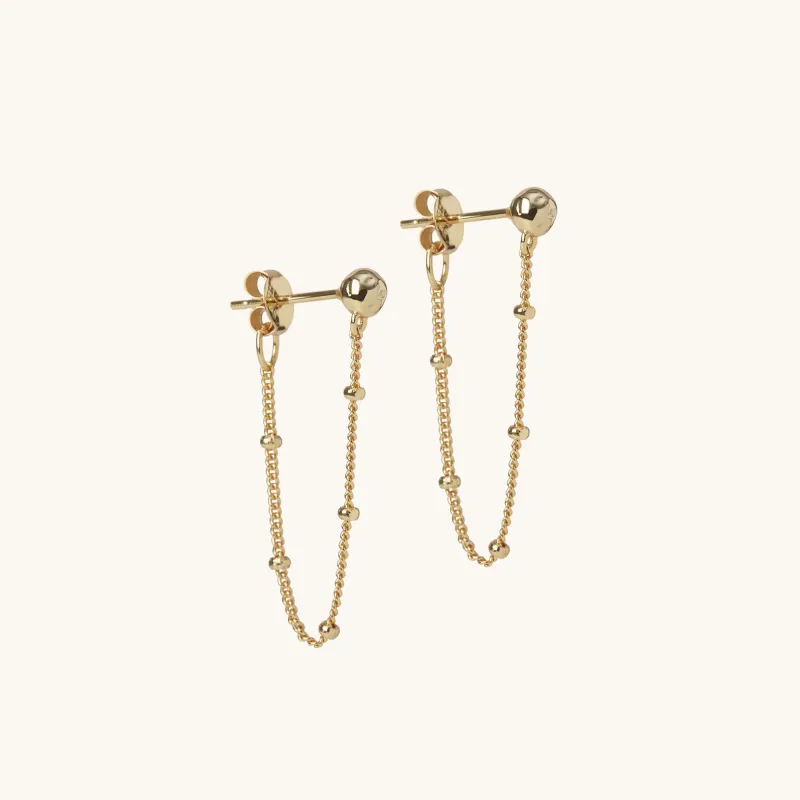 Lume Chain Earrings Gold sold by Muru