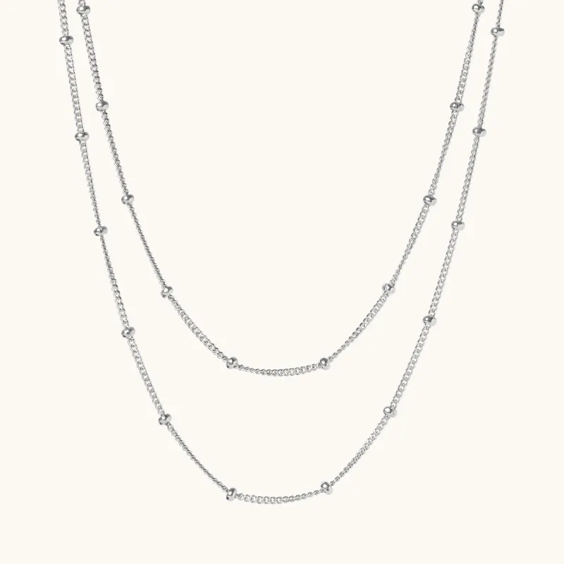 Lume Necklace Layering Set Silver sold by Muru