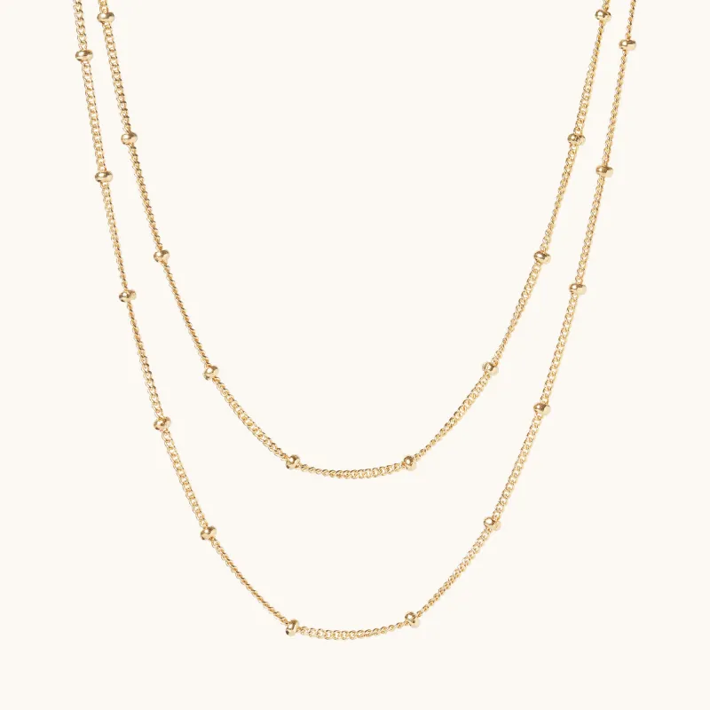 Lume Necklace Layering Set Gold made by Muru