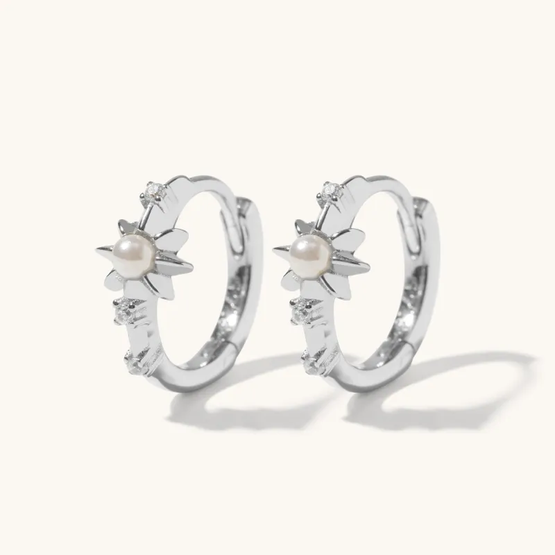 Guiding Star Hoops Silver sold by Muru