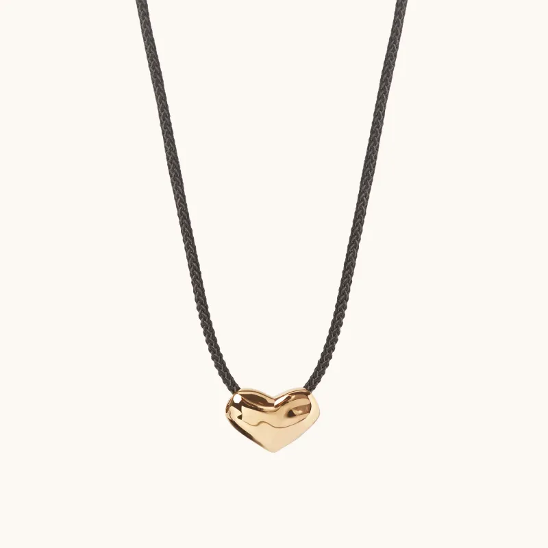Heart Cord Necklace Gold sold by Muru