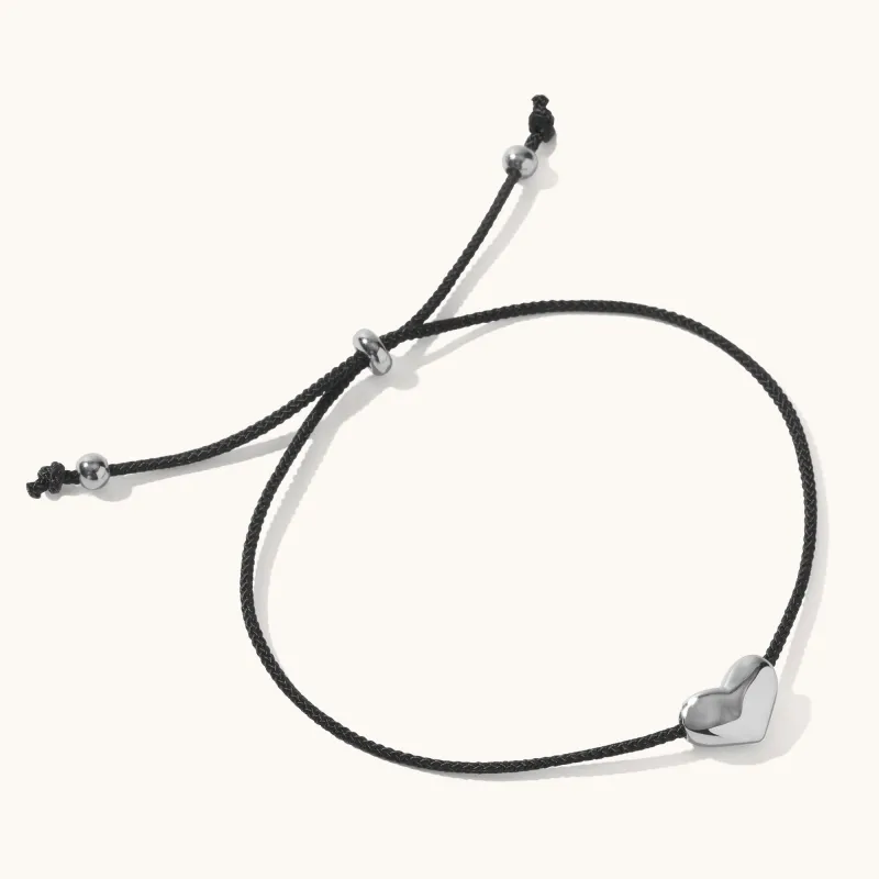 Heart Cord Bracelet Silver sold by Muru
