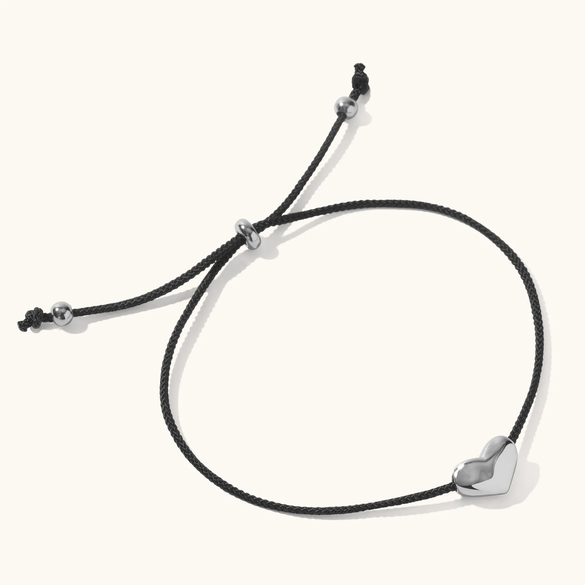 Heart Cord Bracelet Silver sold by Muru